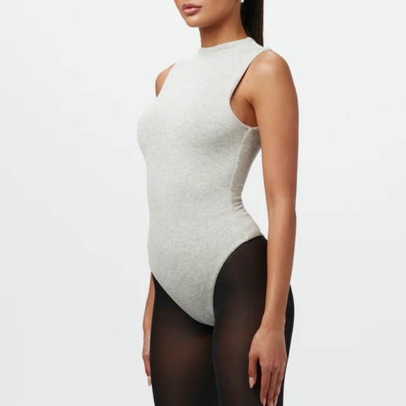 naked wardrobe Tops - Naked Wardrobe Sleeveless Sculpt Bodysuit Grey Sz S